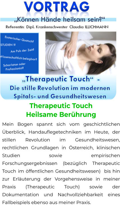 Bild Vortrag: Therapeutic Touch